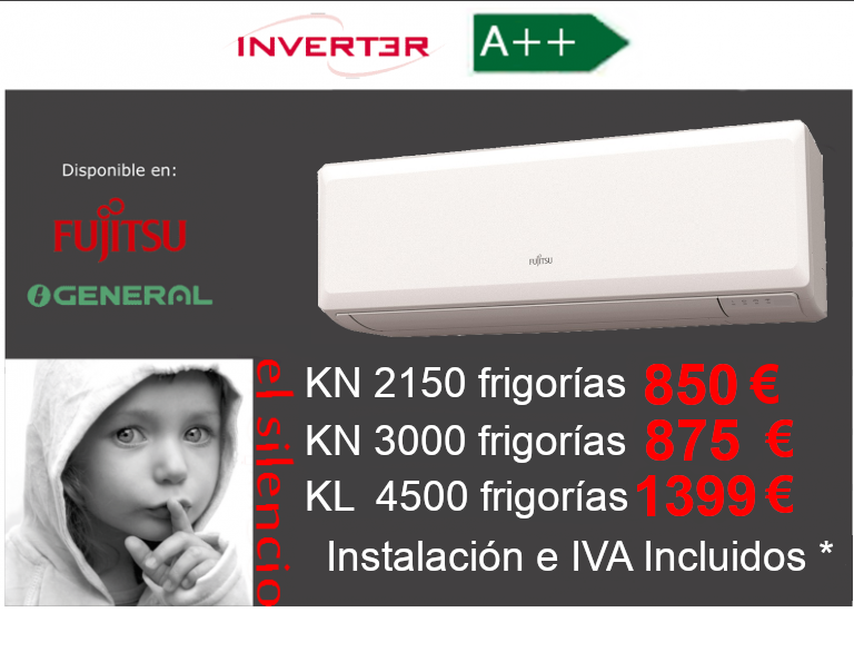 Oferta aire acondicionado General-Fujitsu ASG UI-KP