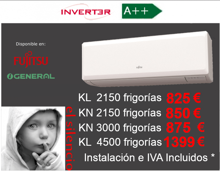 Oferta aire acondicionado General-Fujitsu ASG UI-KP